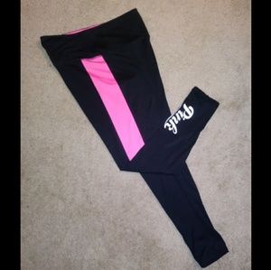 Vs pink ultimate strappy leggins